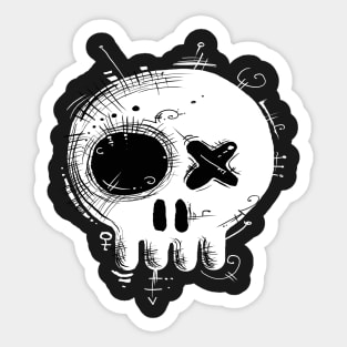 Voodoo Skull Sticker